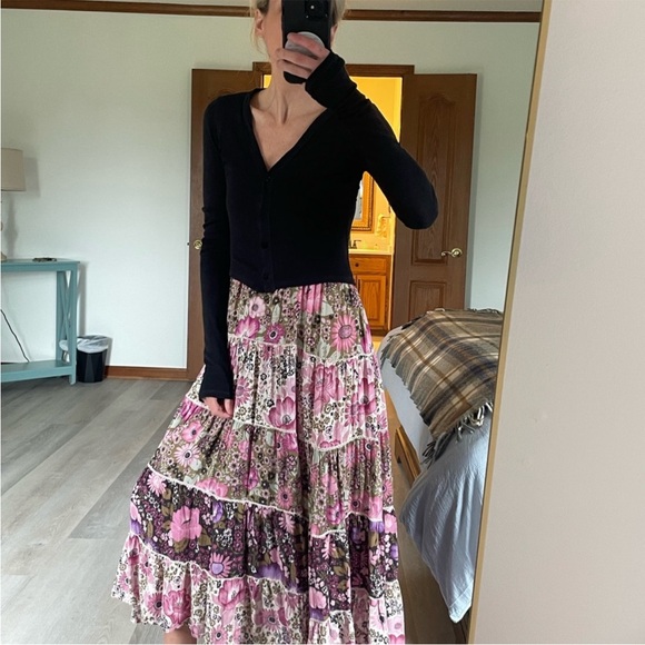 Spell Floral Patchwork Maxi Dress - Pink and Purple - Picture 4 of 16